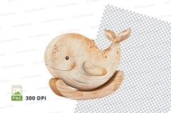 Cute wooden baby duck clipart on checkered cloth Product Image 1