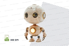 Cute robot clipart isolated on transparent background 300 DP Product Image 1