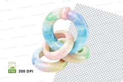 Colorful baby teething rings clipart transparent background Product Image 1