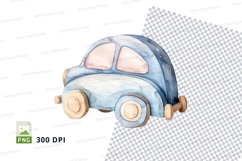 Wooden toy car clipart isolated on white background Product Image 1