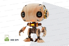 Cute robot toy clipart isolated on white background Product Image 1