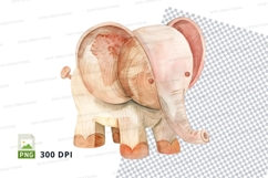Cute 3D piggy bank clipart isolated on transparent backgroun Product Image 1