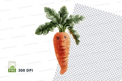 Carrot plant clipart isolated on white background PNG Product Image 1