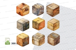 Gold silver copper clipart cubes 3D isolated transparent PNG Product Image 1