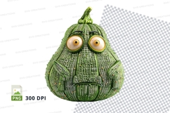 Cute green knitted gnome clipart PNG high detail 300 DPI Product Image 1