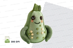 Cute green knitted gnome toy clipart PNG high detail Product Image 1