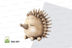Cute hedgehog clipart smiling isolated white background Product Image 1