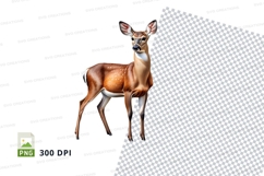 Cute deer clipart isolated on transparent background PNG Product Image 1