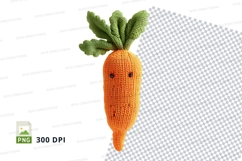 Cute carrot clipart with face isolated on white background Product Image 1