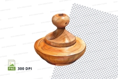 Wooden seal stamp clipart isolated transparent background Product Image 1