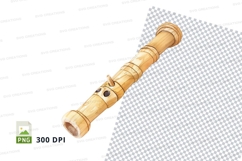 Wooden bamboo flute clipart png transparent background Product Image 1
