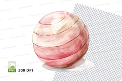 Pink marble sphere clipart transparent background 300 DPI PN Product Image 1
