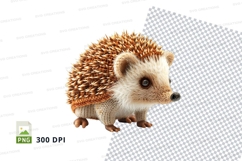 Cute hedgehog clipart isolated on white background PNG Product Image 1