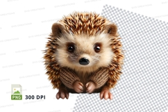 Cute hedgehog clipart isolated on white background PNG Product Image 1