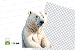Polar bear plush toy clipart transparent PNG high detail Product Image 1
