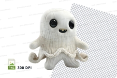 White cartoon monster plush clipart PNG high resolution Product Image 1
