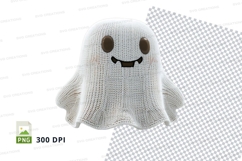 Cute ghost clipart smiling transparent PNG 300 DPI Halloween Product Image 1