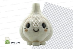 Cute garlic clipart PNG isolated white background illustrati Product Image 1