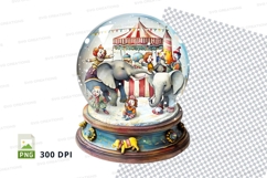Colorful circus snow globe clipart PNG transparent Product Image 1