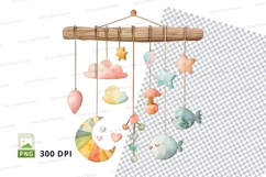 Easter egg decorations hanging on bamboo branch clipart Product Image 1