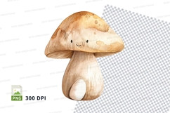 Cute cartoon mushroom clipart PNG transparent background Product Image 1
