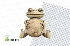 Cute cartoon frog clipart sitting isolated transparent PNG Product Image 1