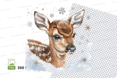 Cute baby deer clipart png isolated white background Product Image 1