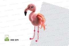Pink flamingo clipart isolated transparent background PNG Product Image 1