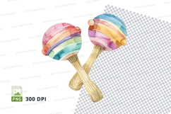 Colorful lollipop clipart pair transparent background sweet Product Image 1