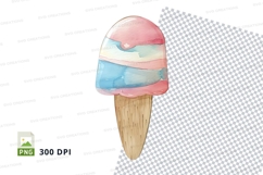 Colorful ice cream cone clipart isolated on white background Product Image 1