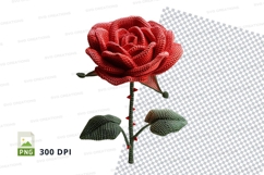 Red rose clipart isolated on transparent background PNG Product Image 1