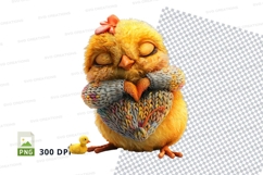 Cute baby chick clipart png isolated on white background Product Image 1