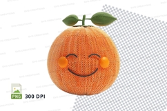 Happy orange fruit clipart face smiling vector illustration Product Image 1