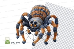 Blue tarantula spider clipart isolated transparent PNG high Product Image 1