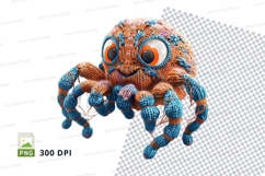 Colorful crochet owl clipart isolated transparent PNG 300 DP Product Image 1