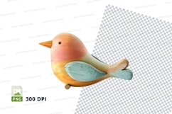 Cute cartoon bird flying clipart transparent PNG 300 DPI Product Image 1