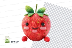 Cute strawberry plush clipart PNG high resolution 300 DPI Product Image 1