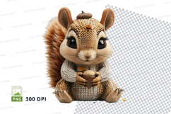 Cute squirrel clipart PNG high detail 300 DPI isolated Product Image 1