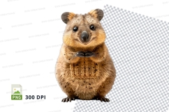 Cute brown marmot clipart PNG isolated transparent backgroun Product Image 1