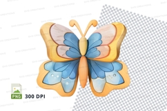 Blue butterfly clipart PNG isolated transparent background Product Image 1
