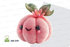 Cute pink pig clipart with bow gift decoration isolated PNG Product Image 1