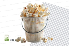 Popcorn bucket overflowing white yellow snack clipart PNG tr Product Image 1