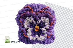 Purple yarn pom pom clipart isolated high detail 300 DPI Product Image 1