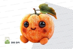 Cute pumpkin bug clipart png, orange cartoon character, autu Product Image 1