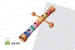 Colorful wooden cross clipart isolated transparent PNG Product Image 1