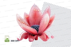Pink lotus flower clipart transparent background elegant blo Product Image 1