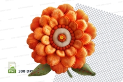 Orange gerbera daisy clipart PNG high detail flower Product Image 1
