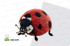 Ladybug clipart isolated red black polka dots 300 DPI PNG Product Image 1