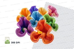 Colorful origami flowers clipart transparent background PNG Product Image 1