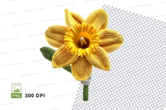 Yellow sunflower clipart PNG high detail isolated illustrati Product Image 1